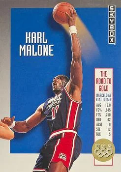 1992-93 SkyBox Karl Malone Olympic Team #USA4 card image