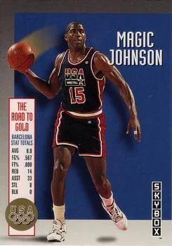 1992-93 SkyBox Magic Johnson Olympic Team #USA12 card image