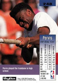 1992-93 SkyBox Pervis Ellison #248 card back image