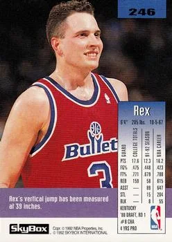 1992-93 SkyBox Rex Chapman #246 card back image