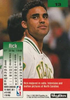 1992-93 SkyBox Rick Fox #13 card back image