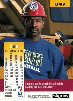 1992-93 SkyBox Sam Mitchell #347 card back image