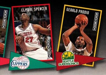 1992-93 SkyBox Elmore Spencer / Gerald Paddio School Ties #ST15 card image