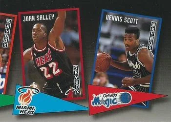 1992-93 SkyBox John Salley / Dennis Scott School Ties #ST6 card image
