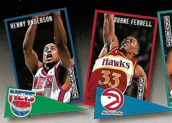 1992-93 SkyBox Kenny Anderson / Duane Ferrell School Ties #ST4 card image