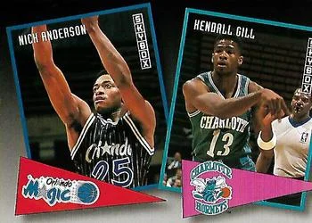 1992-93 SkyBox Nick Anderson / Kendall Gill School Ties #ST10 card image