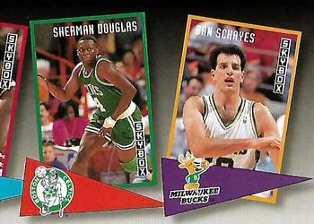 1992-93 SkyBox Sherman Douglas / Dan Schayes School Ties #ST9 card image