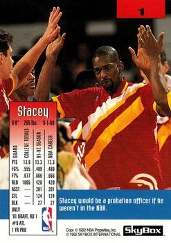 1992-93 SkyBox Stacey Augmon #1 card back image