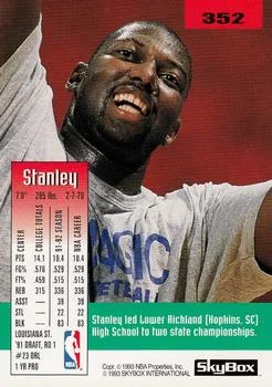 1992-93 SkyBox Stanley Roberts #352 card back image