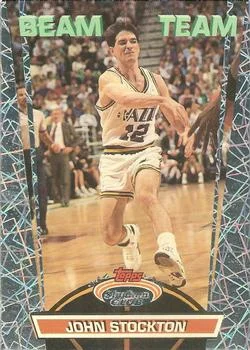1992-93 Stadium Club John Stockton [Beam Team] Beam Team #11 card image