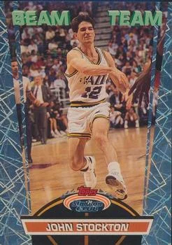 1992-93 Stadium Club John Stockton [Beam Team Members Only] Beam Team Members Only #11 card image