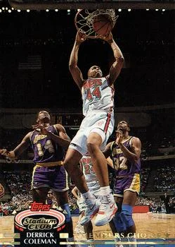 1992-93 Stadium Club Derrick Coleman MC #193 card image