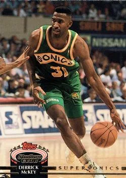 1992-93 Stadium Club Derrick McKey #75 card image