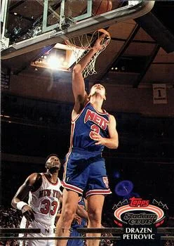 1992-93 Stadium Club Drazen Petrovic #10 card image
