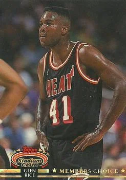1992-93 Stadium Club Glen Rice MC #203 card image