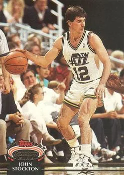 1992-93 Stadium Club John Stockton #265 card image