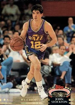 1992-93 Stadium Club John Stockton MC #200 card image