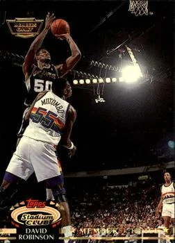 1992-93 Stadium Club David Robinson MC Members Only #191a card image