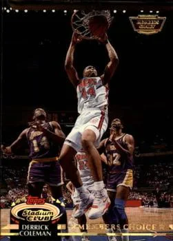 1992-93 Stadium Club Derrick Coleman MC Members Only #193b card image