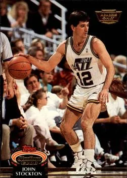 1992-93 Stadium Club John Stockton Members Only #265 card image