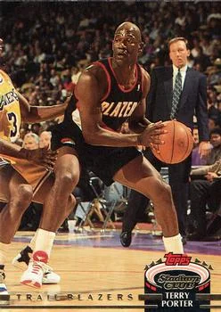 1992-93 Stadium Club Terry Porter #108 card image
