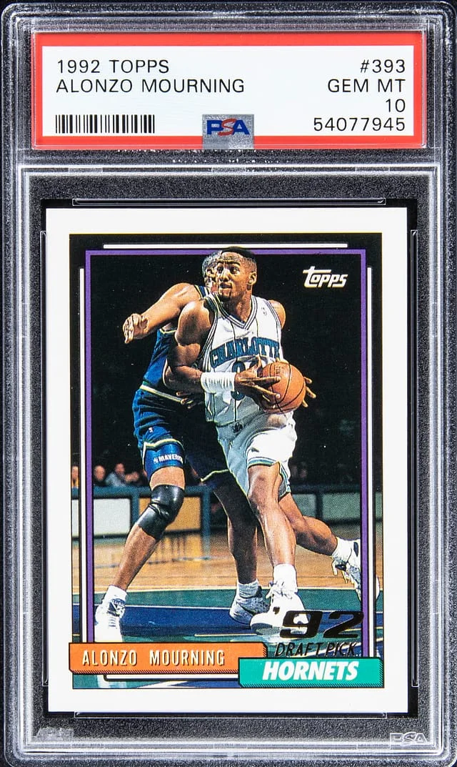 1992-93 Topps Alonzo Mourning #393 card image