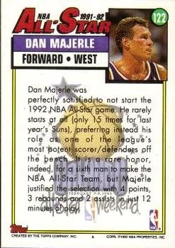 1992-93 Topps Dan Majerle #122 card back image