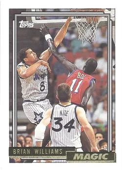 1992-93 Topps Brian Williams Gold #55 card image