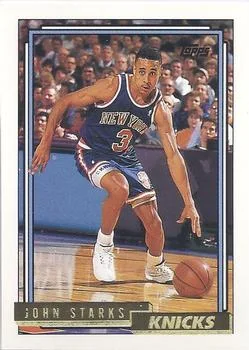 1992-93 Topps John Starks Gold #44 card image
