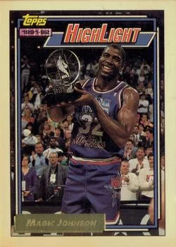 1992-93 Topps Magic Johnson HL Gold #2 card image