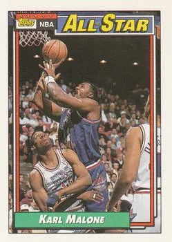 1992-93 Topps Karl Malone #123 card image