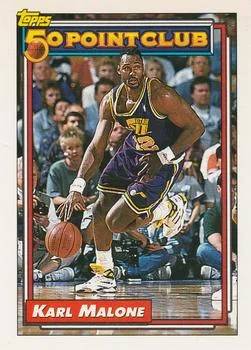 1992-93 Topps Karl Malone 50P #199 card image