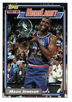 1992-93 Topps Magic Johnson HL #2 card image