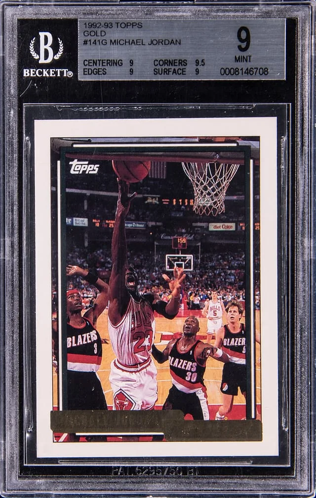 1992-93 Topps Michael Jordan Gold #141G card image