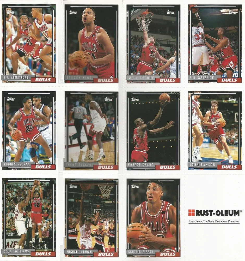 1992-93 Topps Rust-Oleum Chicago Bulls Michael Jordan Topps Rust-Oleum Panel #NNO card image