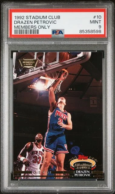 1992-93 Topps Stadium Club Members Only Drazen Petrovic #10 card image