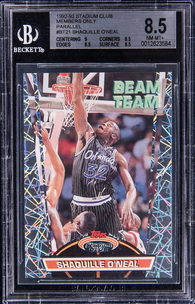 1992-93 Topps Stadium Club Members Only Shaquille O'Neal Parallel #21 card image