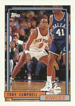 1992-93 Topps Tony Campbell #391 card image