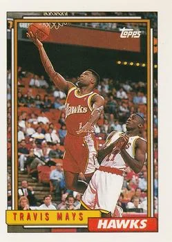 1992-93 Topps Travis Mays #252 card image