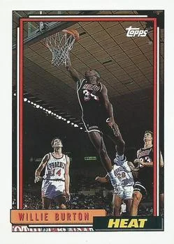 1992-93 Topps Willie Burton #62 card image