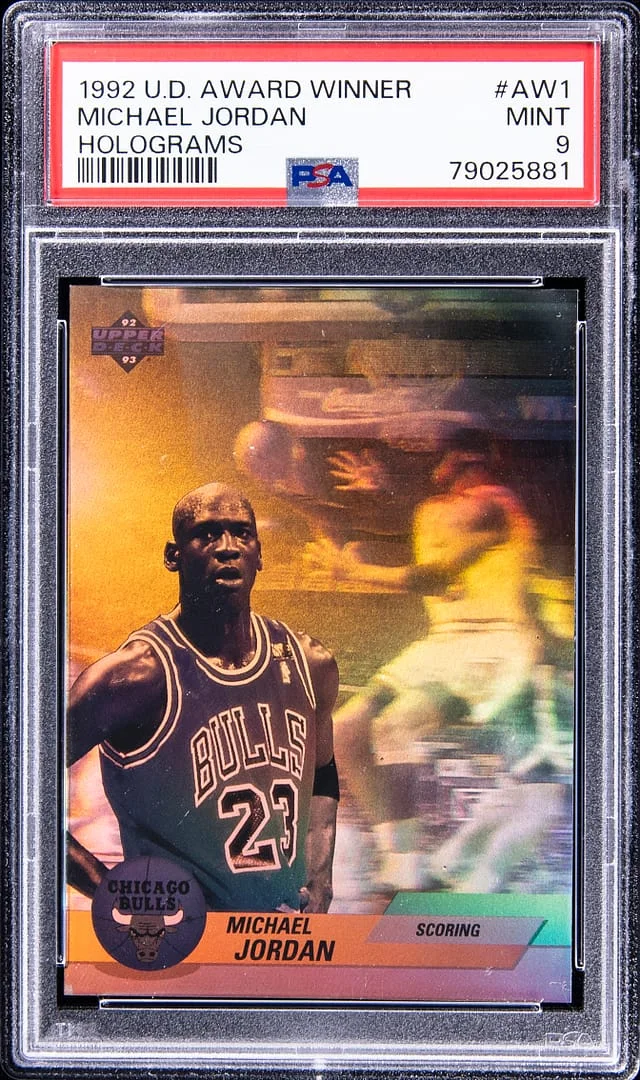 1992-93 U.D. Award Winner Holograms Michael Jordan #AW1 card image