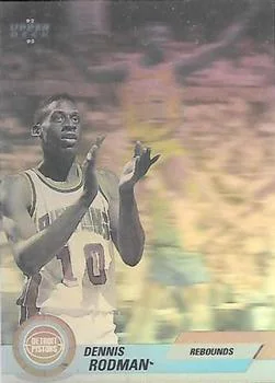 1992-93 Upper Deck European (Spanish) Dennis Rodman [Award Winner Holograms] Award Winner Holograms #EB3 card image