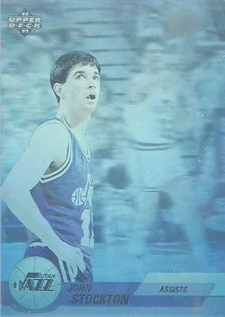 1992-93 Upper Deck European (Spanish) John Stockton [Award Winner Holograms] Award Winner Holograms #EB8 card image
