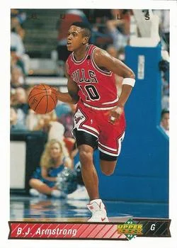 1992-93 Upper Deck European (Spanish) B.J. Armstrong #115 card image