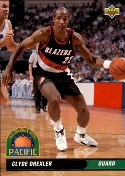 1992-93 Upper Deck European (Spanish) Clyde Drexler ADT #54 card image