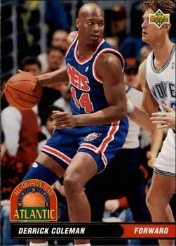 1992-93 Upper Deck European (Spanish) Derrick Coleman ADT #36 card image