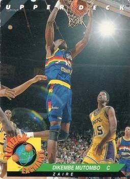 1992-93 Upper Deck European (Spanish) Dikembe Mutombo FE #79 card image