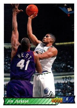 1992-93 Upper Deck European (Spanish) Jim Jackson #136 card image