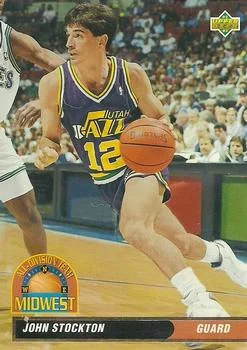1992-93 Upper Deck European (Spanish) John Stockton ADT #48 card image