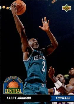 1992-93 Upper Deck European (Spanish) Larry Johnson ADT #42 card image